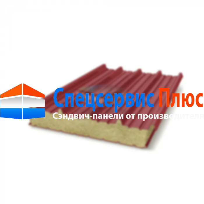 Кровельные сэндвич-панели минеральная вата, ширина 1000 мм, толщина 200 мм, RAL3011