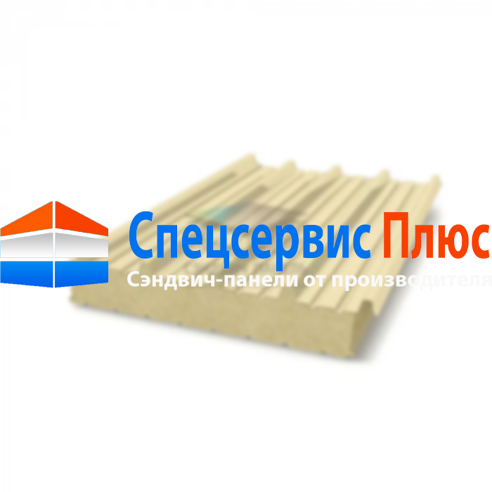 Кровельные сэндвич-панели пенополиизоцианурат, ширина 1000 мм, толщина 80 мм, RAL1014